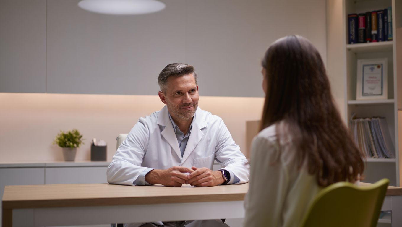 девушка на консультации врача-нарколога